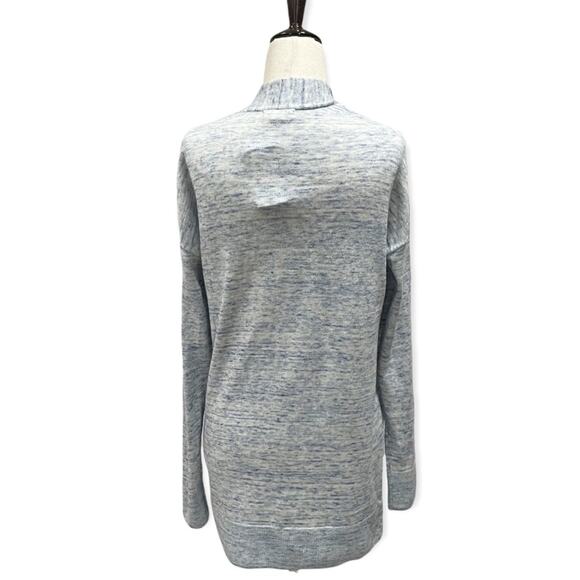 Charter Club Open Front Cardigan Light Blue Chambray Knit Loose Fit Size S New - Picture 5 of 11